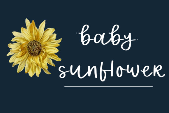 Discover Baby Sunflower: A Handwritten Font for Elegant Branding