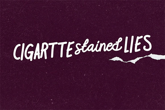 Enhance Your Campaigns with Cigarette Stained Lies Font