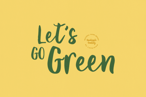 Let's Go Green: A Handwritten Font for Editorial Elegance