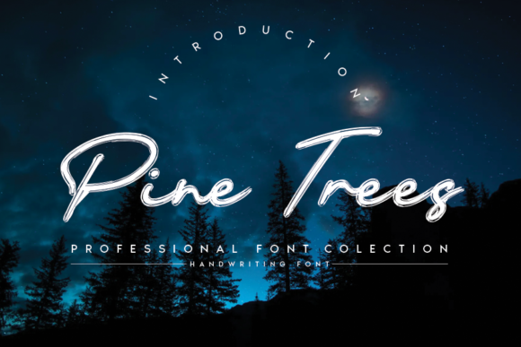 Pine Trees: An Elegant Handwritten Font for Creative Projects